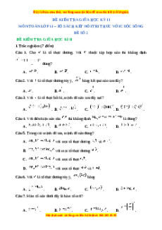 Đề thi giữa kì 2 Toán 11 Kết nối tri thức (Đề 2)
