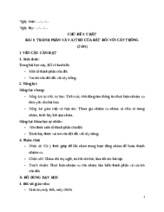 Giáo án Bài 1 Khoa học lớp 5 Kết nối tri thức: Thành phần và vai trò của đất đối với cây trồng