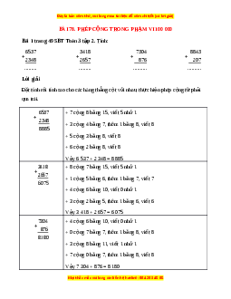 VBT Toán lớp 3 Bài 78 (Cánh diều): Phép cộng trong phạm vi 100 000