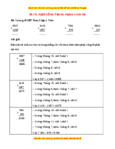 VBT Toán lớp 3 Bài 78 (Cánh diều): Phép cộng trong phạm vi 100 000