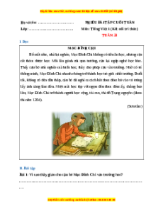 Bài tập cuối tuần Tiếng việt lớp 1 Tuần 33 Kết nối tri thức (có lời giải)