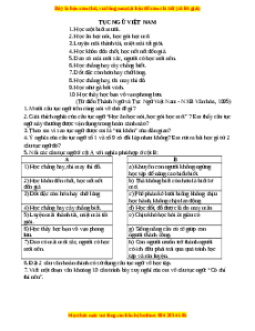 Phiếu bài tập Tuần 2 Tục ngữ Ngữ văn 7