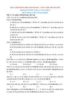 Trắc nghiệm Toán 8 KNTT Chương 8 (có đúng sai, trả lời ngắn)
