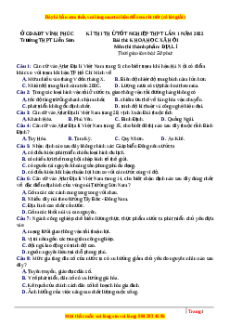 Đề thi thử Địa lí trường Liên Sơn - Vĩnh Phúc lần 2 năm 2023