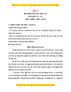 Đề thi giữa kì 2 Tiếng Việt lớp 4 Chân trời sáng tạo (Đề 5)