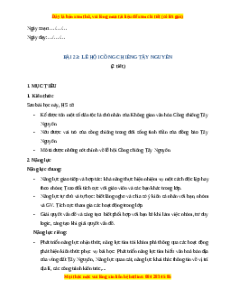 Giáo án Bài 23 Lịch sử & Địa lí lớp 4 Kết nối tri thức: Lễ hội Cồng chiêng Tây Nguyên