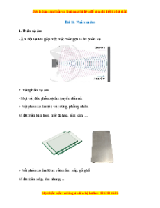 Lý thuyết Phản xạ âm KHTN 7 Cánh diều