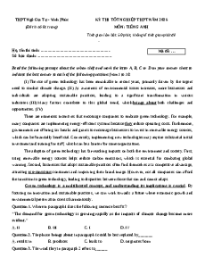 Đề thi thử tốt nghiệp Tiếng Anh 2025 THPT Ngô Gia Tự - Vĩnh Phúc