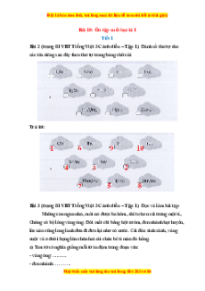 VBT Tiếng Việt 3 Bài 10 (Cánh diều): Ôn tập cuối học kì 1
