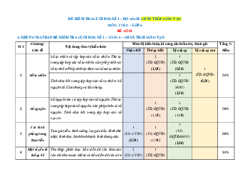 Bộ 25 đề thi cuối kì 1 Toán 6 Chân trời sáng tạo Cấu trúc mới có tự luận