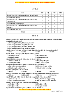 Đề thi giữa kì 2 Địa lí 11 Kết nối tri thức - Đề 2