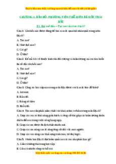 Trắc nghiệm Bài 1 Địa lí 6 Chân trời sáng tạo: Hệ thống kinh, vĩ tuyến và tọa độ địa lí