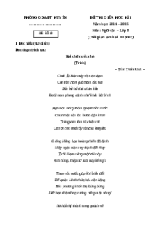 Đề thi giữa kì 1 Ngữ văn 9 Kết nối tri thức (Đề 10)