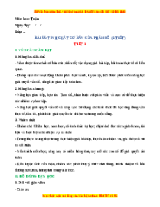 Giáo án Tính chất cơ bản của phân số Toán 4 Kết nối tri thức