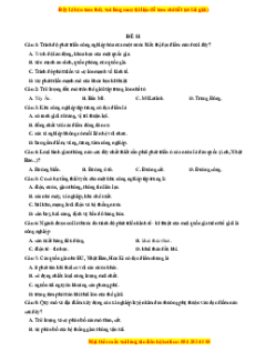 Đề thi cuối kì 2 Địa lý 10 Chân trời sáng tạo (đề 1)