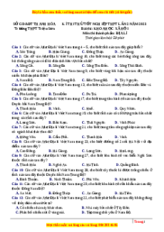 Đề thi thử Địa lí trường Triệu Sơn 2 - Thanh Hóa lần 2 năm 2023