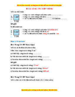 VBT Toán lớp 3 Bài 33 (Chân trời sáng tạo): Xăng-ti-mét vuông