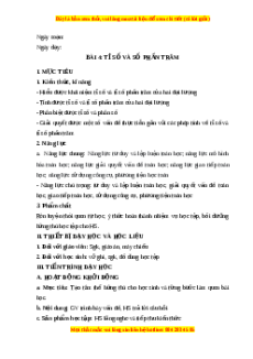 Giáo án Tỉ số và tỉ số phần trăm Toán 6 Chân trời sáng tạo