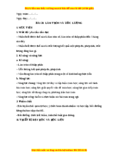 Giáo án Làm tròn và ước lượng Toán 6 Kết nối tri thức
