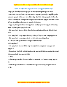 Lý thuyết KHTN 7 Kết nối tri thức Bài 4: Sơ lược về bảng tuần hoàn các nguyên tố hóa học