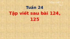 Giáo án Powerpoint Tập viết sau bài 124, 125 Tiếng việt lớp 1 Cánh diều
