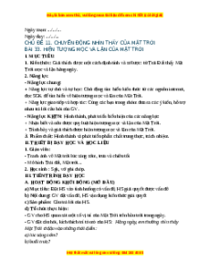 Giáo án Bài 33 KHTN 6 Cánh diều (2024): Hiện tượng mọc và lặn của Mặt Trời