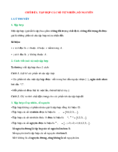 Bài tập ôn hè Toán lớp 6 lên lớp 7 có đáp án