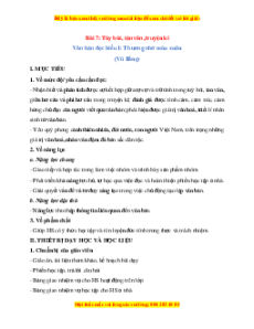 Giáo án Tùy bút, tản văn, truyện kí (2024) Cánh diều