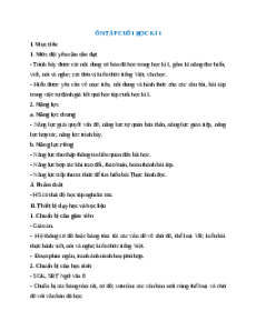 Giáo án Ôn tập học kì 1 (2024) Kết nối tri thức