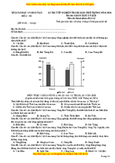 Đề Tốt nghiệp Địa Lí 2024 theo đề tham khảo (Đề 4)