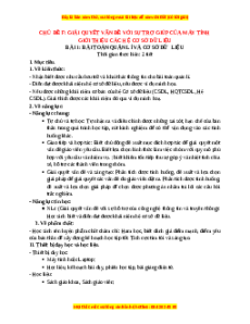 Giáo án Bài 11 Tin 11 Tin học ứng dụng Cánh diều: Bài toán quản lý và cơ sở dữ liệu