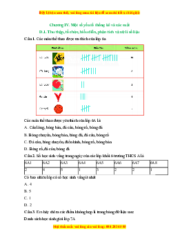 Bài tập Trắc nghiệm Toán 6 Cánh diều (Học kì 2)