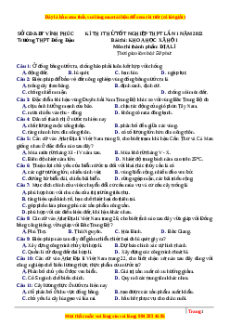Đề thi thử Địa lí trường Đồng Đậu - Vĩnh Phúc lần 2 năm 2023