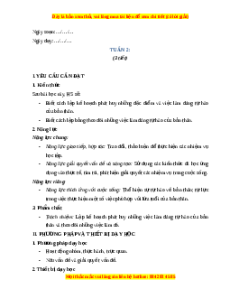 Giáo án 2 Tuần HĐTN lớp 4 Chân trời sáng tạo