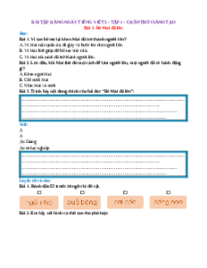 Bài tập hàng ngày Tiếng Việt lớp 2 Chân trời sáng tạo Học kì 1