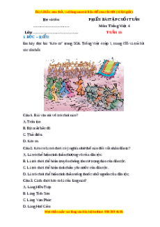 Bài tập cuối tuần Tiếng việt 4 Tuần 16 (có lời giải)