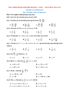 Trắc nghiệm Toán 7 Đúng-Sai, Trả lời ngắn Chân trời sáng tạo Chương 6