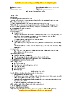 Giáo án Điện trường đều Vật lí 11 Kết nối tri thức