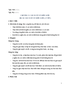 Giáo án Xác suất có điều kiệnToán 12 Kết nối tri thức