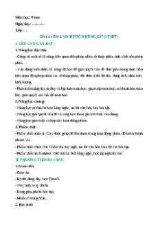 Giáo án Bài 34: Em làm được những gì Toán lớp 5 Chân trời sáng tạo