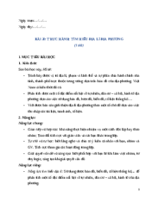Giáo án Bài 30 Địa lí 12 Cánh diều: Thực hành: Tìm hiểu địa lí địa phương