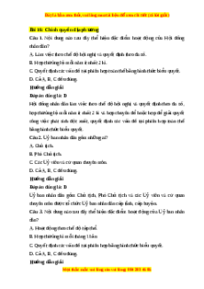 Trắc nghiệm KTPL 10 Bài 16 Chân trời sáng tạo: Chính quyền địa phương