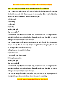 Trắc nghiệm KTPL 10 Bài 7: Sản xuất kinh doanh và các mô hình sản xuất kinh doanh