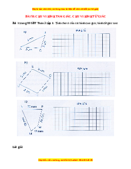 VBT Toán lớp 3 Bài 50 (Cánh diều): Chu vi hình tam giác. Chu vi hình tứ giác