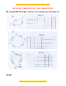 VBT Toán lớp 3 Bài 50 (Cánh diều): Chu vi hình tam giác. Chu vi hình tứ giác