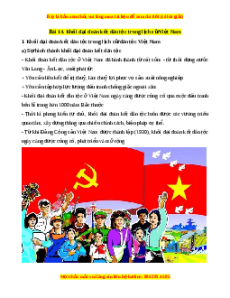 Lý thuyết Lịch sử 10 Kết nối tri thức Bài 14: Khối đại đoàn kết dân tộc trong lịch sử Việt Nam
