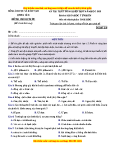 Đề thi thử Sinh học Sở Hưng Yên lần 1 năm 2023