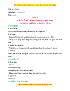 Giáo án Em ôn lại những gì đã học Toán lớp 1 Cánh diều
