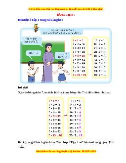 Giải Sgk Toán lớp 3 Bài 40: Bảng chia 7 (Chân trời sáng tạo)