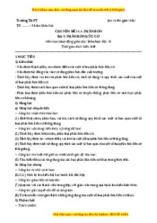 Giáo án chuyên đề Phân bón hữu cơ Hóa 11 Cánh diều